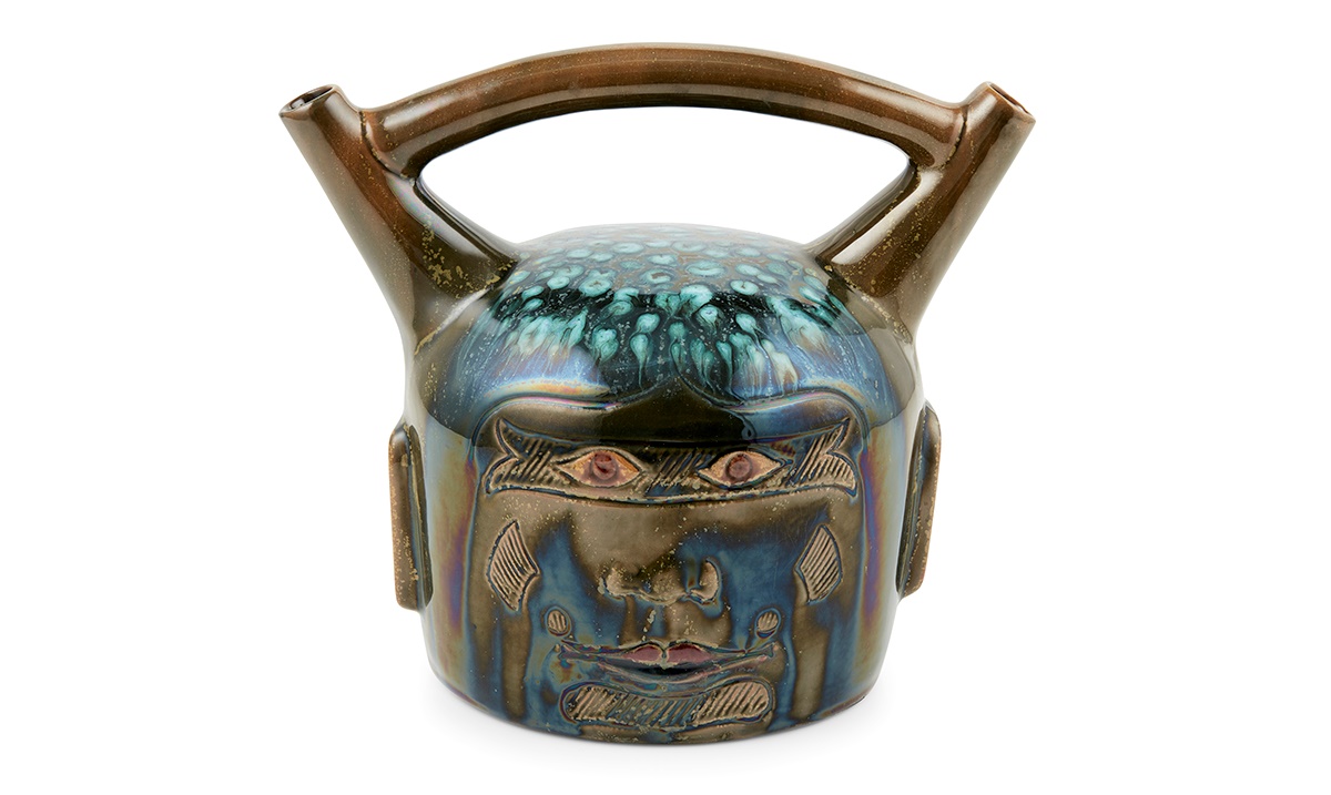 Christopher Dresser (1834-1904) for Linthorpe Art pottery, ‘Peruvian’ Pottery pitcher,  c.1880 -  £3,500